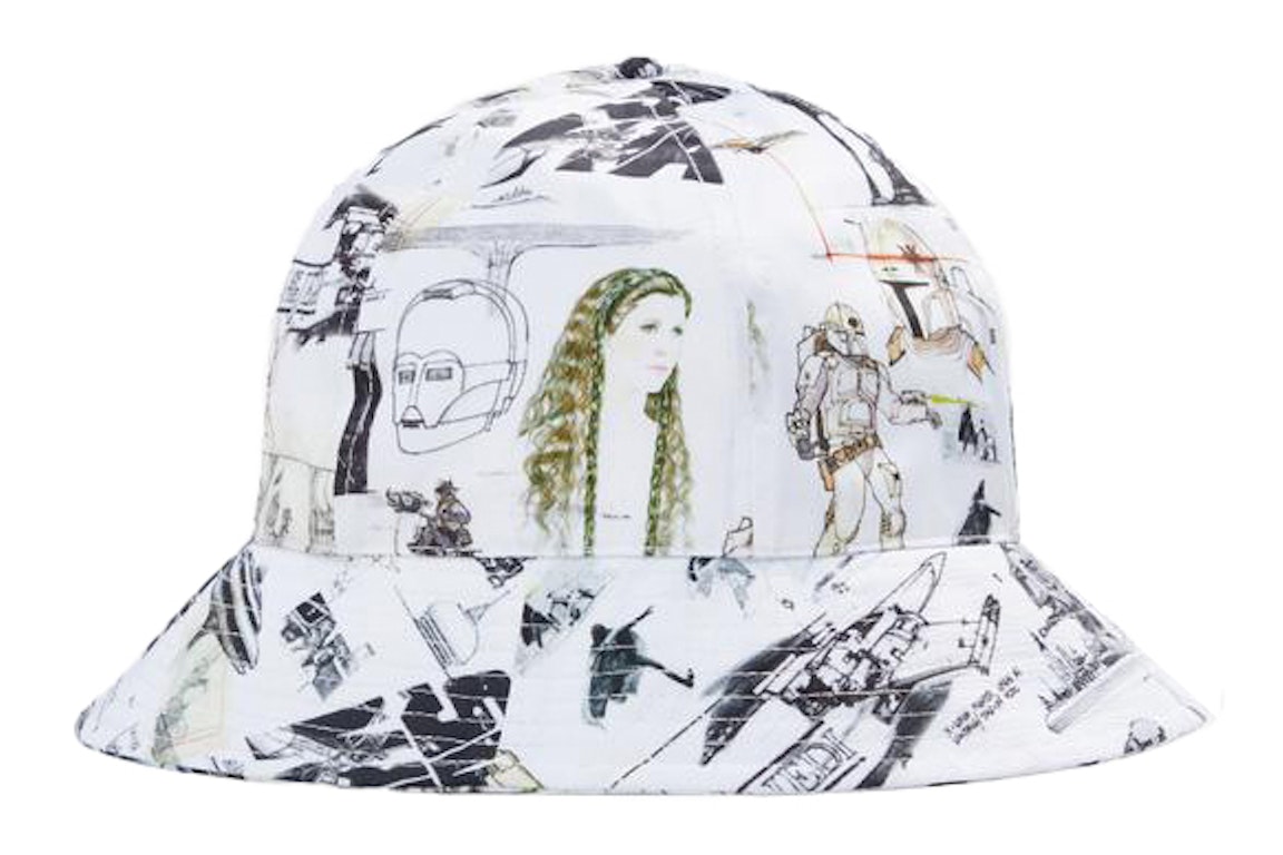 Pre-owned Kith Star Wars Toil Bucket Hat White