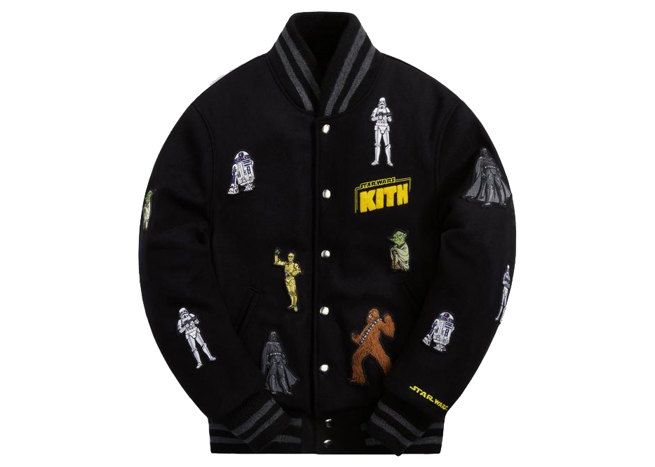 Kith x STAR WARS for Golden Bear Varsity Jacket Black Men's - FW21
