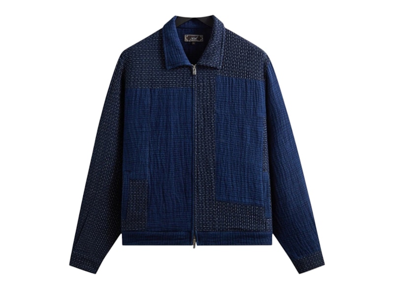 Kith Stitched Patchwork Connor Blouson Jacket Dark Indigo