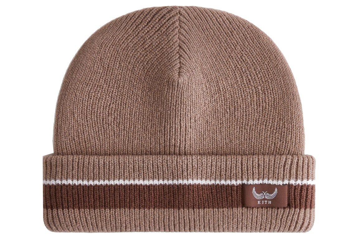 Pre-owned Kith Striped Beanie Dusty Mauve
