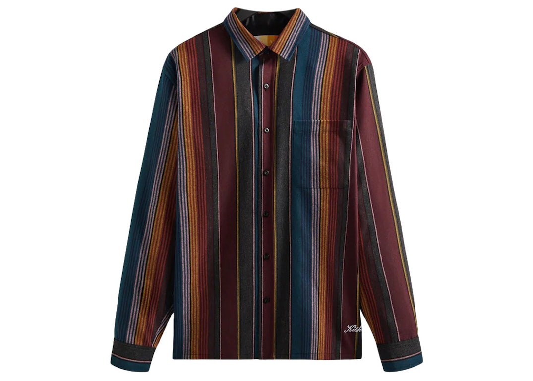 Pre-owned Kith Striped Ludlow Shirt Void