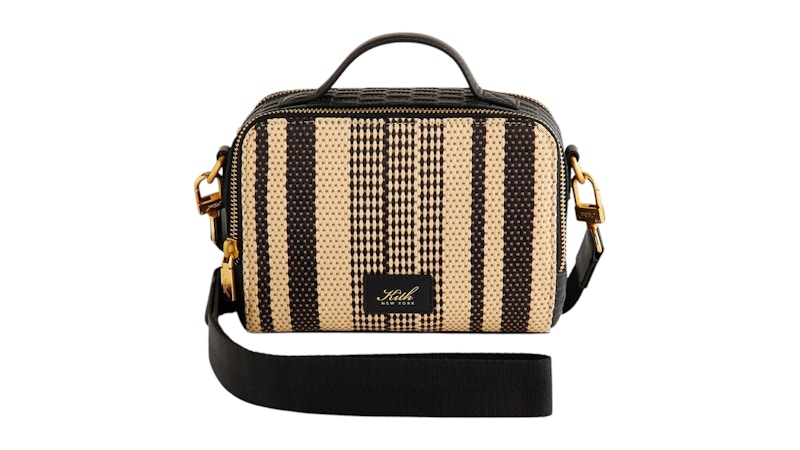 Kith Striped Raffia Double Zip Crossbody Radiant