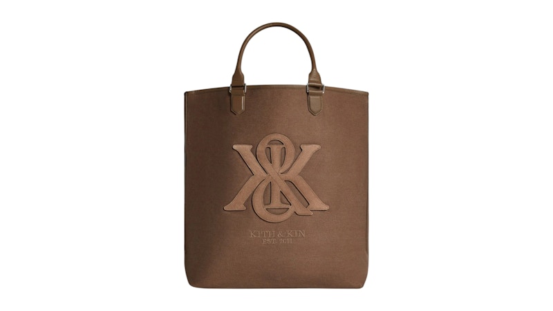 Kith Suede Applique Canvas Tote Java
