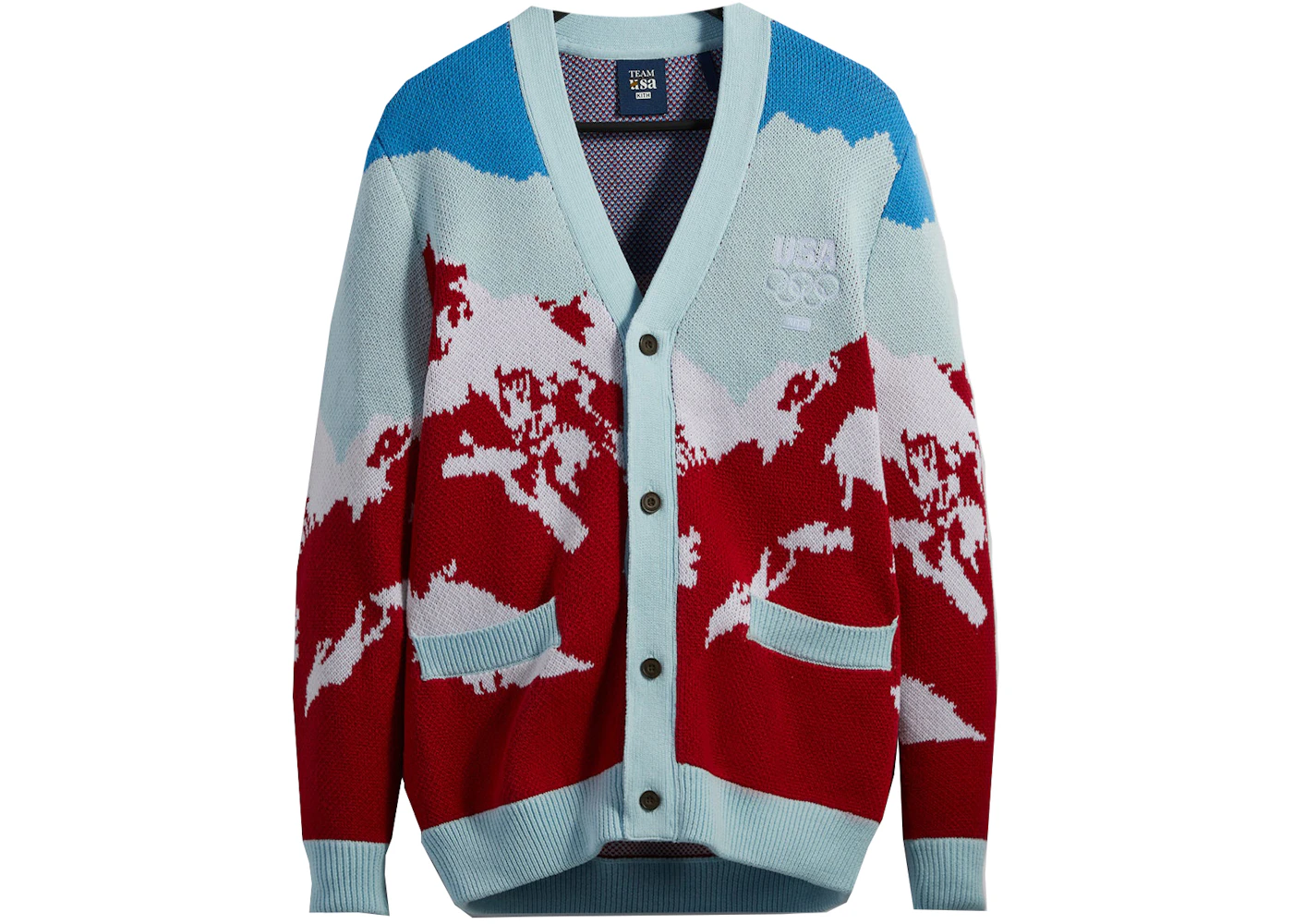 Kith Team USA Snow Mountain Cardigan Retro Men's - SS22 - US