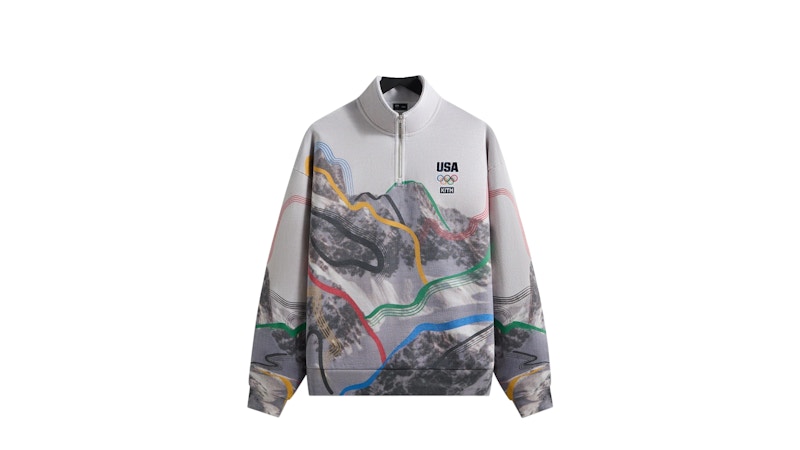 Kith Team USA Winter Mountain Quarter Zip Top White Men's - SS26 - US