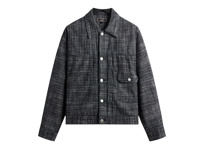 Men's Kith Textured Indigo Alonzo Jacket in Dark Indigo