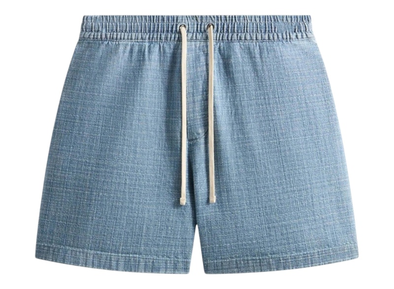 Kith Textured Indigo Weave Cayden Short Light Indigo