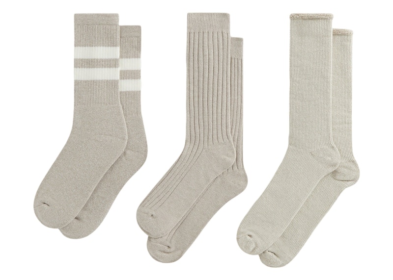 Kith Three Pack Mixed Cotton Socks Carabiner Heather Men's FW24 US