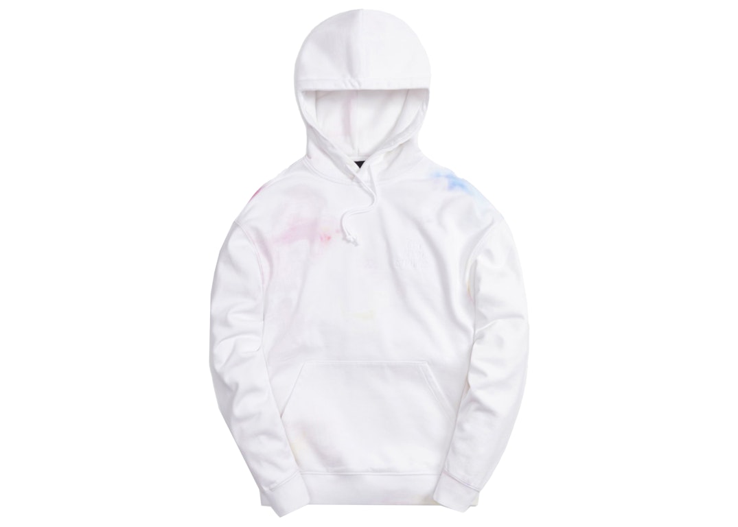 Pre-owned Kith Tie Dye Williams Iii Hoodie White/red