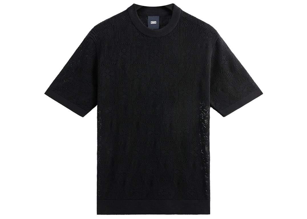Pre-owned Kith Tilden Crochet Shirt Black