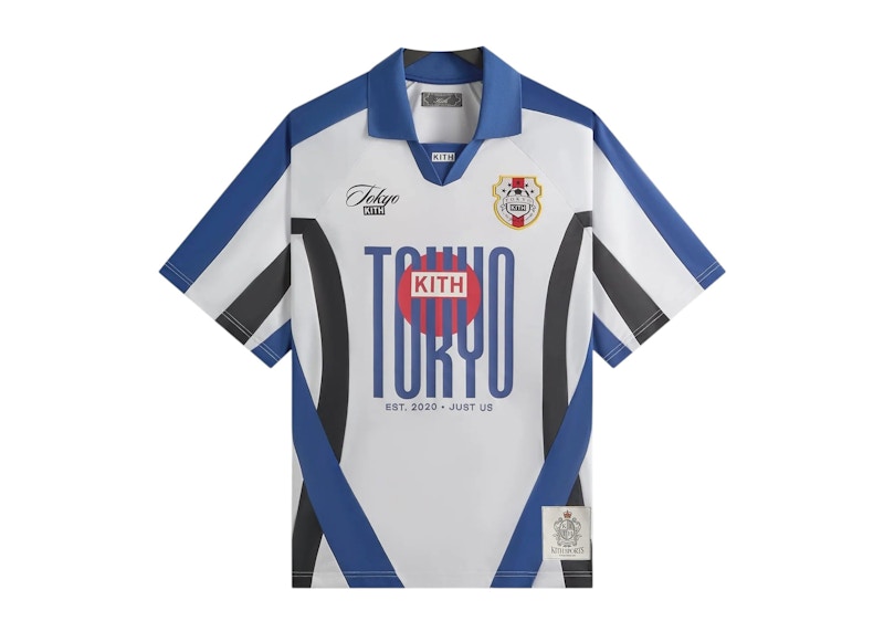 応援グッズ Kith soccer jersey Kith Tokyo 5 Year Anniversary Jason II Soccer Jersey White
