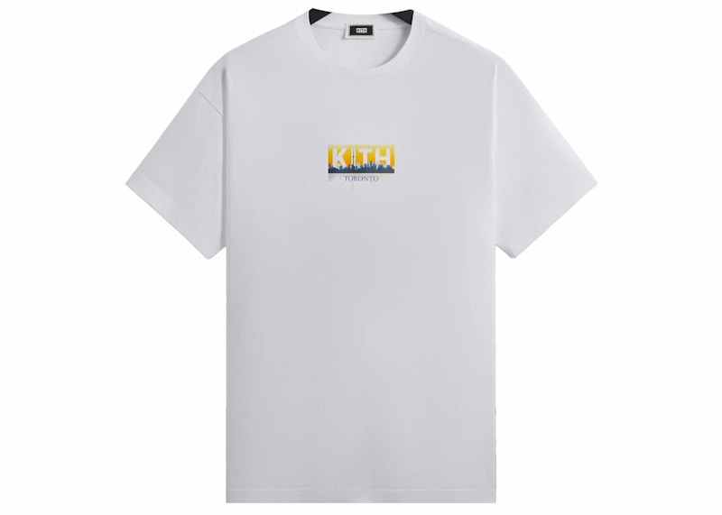 Kith Canvas/Blue Tile Box Logo White Tee In Hand