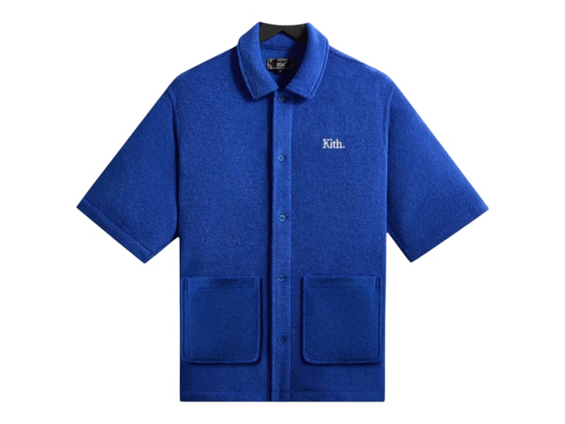 Kith Towel Boucle Boxy Collared Overshirt Cyclone