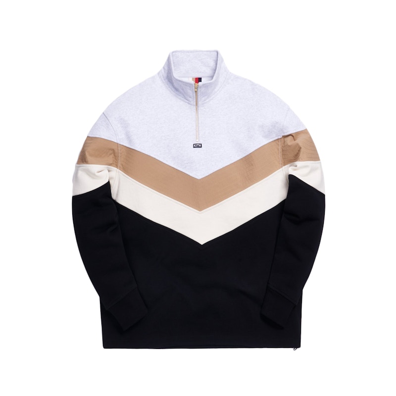 Kith Track Line Quarter-Zip Pullover Black/Multi メンズ