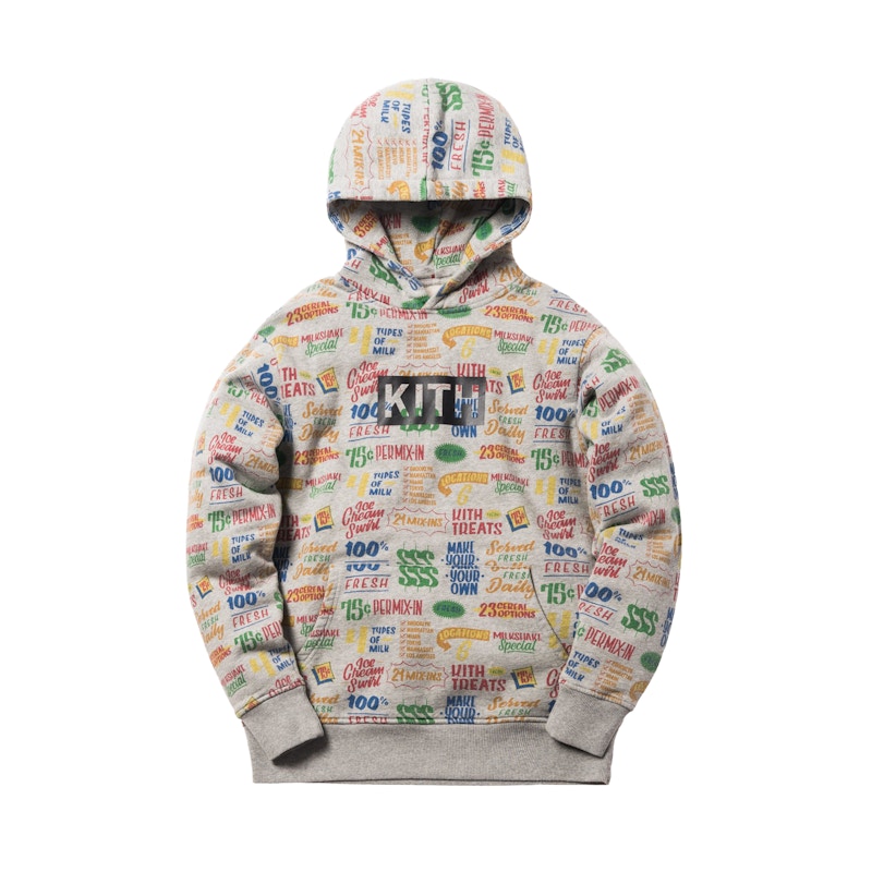 Kith Treats Circular Hoodie Heather Grey Men's - FW18 - GB