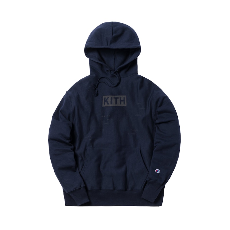 Kith Treats Encrpyted Hoodie Navy - FW18 Men's - US