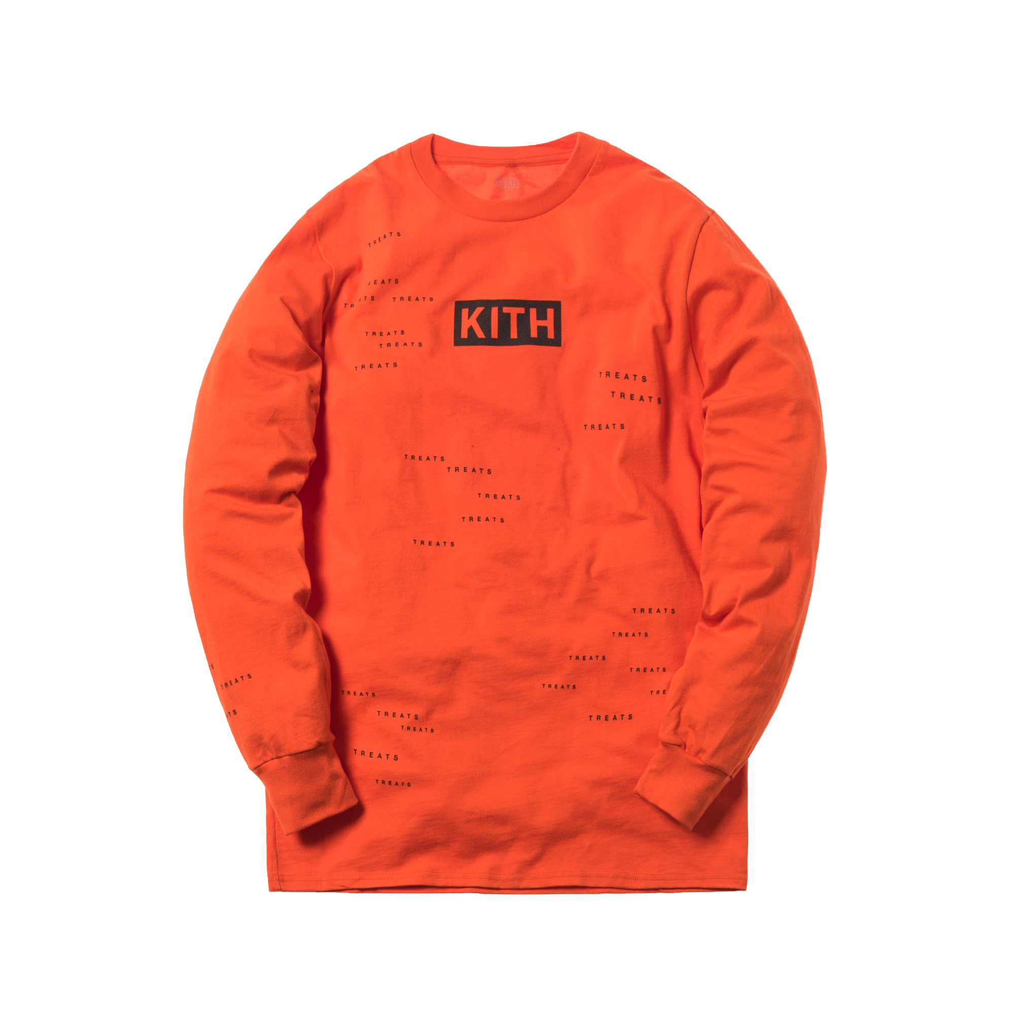 Kith Treats Encrpyted L/S Tee Orange Men's - FW18 - US