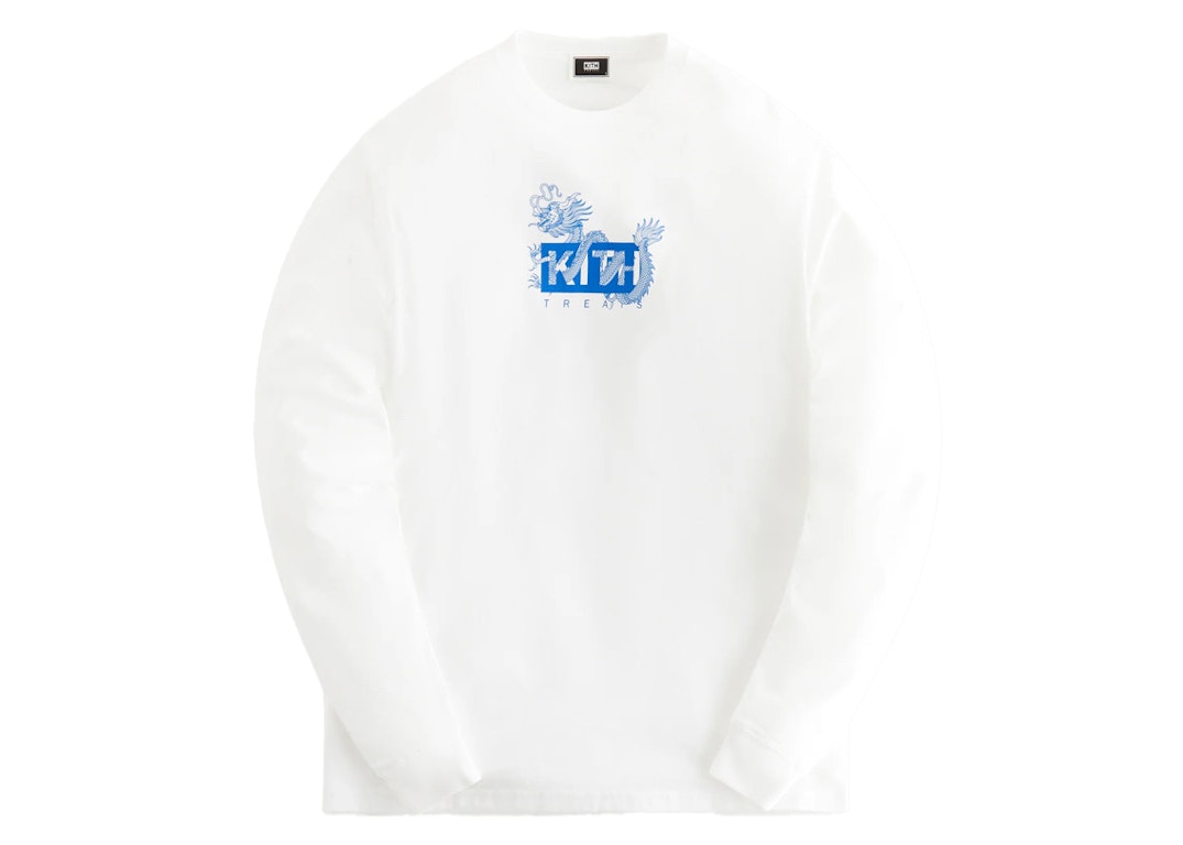 Pre-owned Kith Treats Year Of The Dragon Long Sleeve Tee White