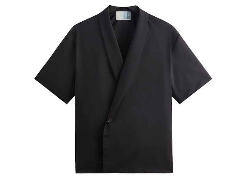 Kith Tropical Wool Thompson Crossover Shirt Black Men's