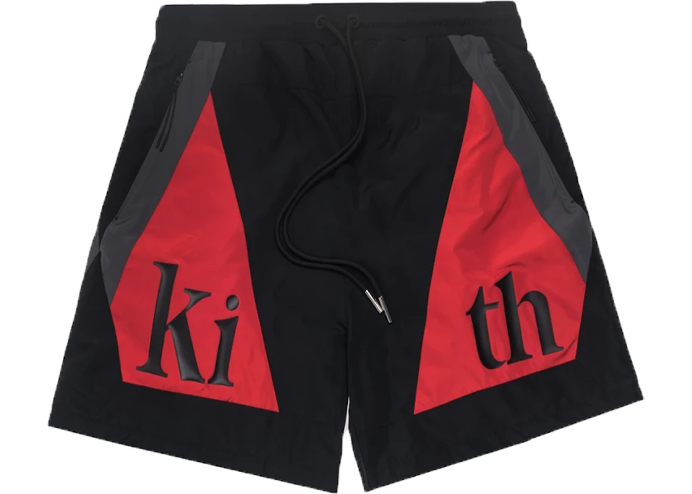 Kith Turbo Nylon Shorts Black/Red/Grey - SS19 Men's - US