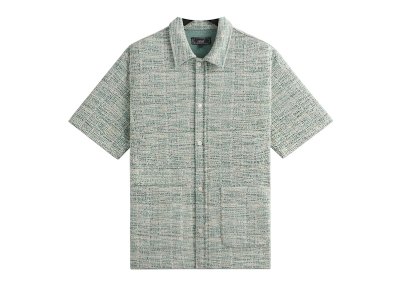 Kith Tweed Short Sleeve Boxy Collared Overshirt Mykonos