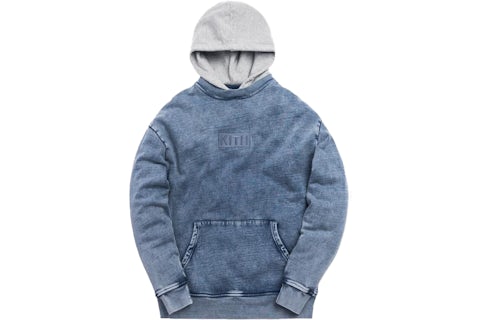 Kith Two Tone Indigo Hoodie Dark Indigo Men s SS19 US