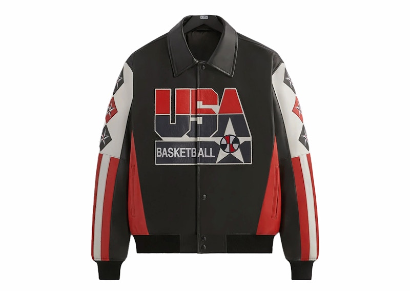 Basketball leather jacket sale