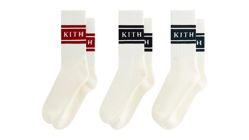 Kith Variegated Stripe Crew Socks (3 Pack) Multi
