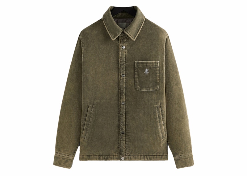 Kith Washed Corduroy Brixton Puffed Shirt Jacket Mire Men's - FW24 - US