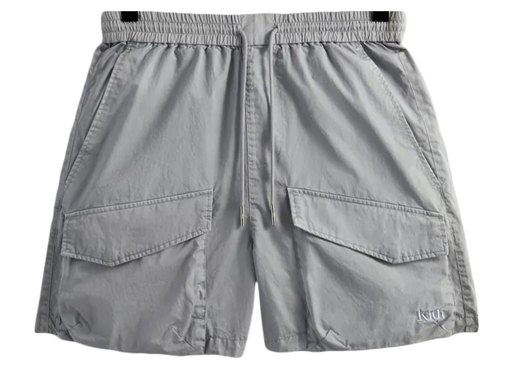 Kith Washed Cotton Boreum Cargo Pocket Short Light Indigo Men's