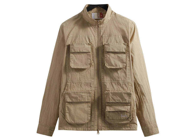 Kith Washed Cotton Zip Front Wolcott Shirt Canvas Men's - SS22 - GB