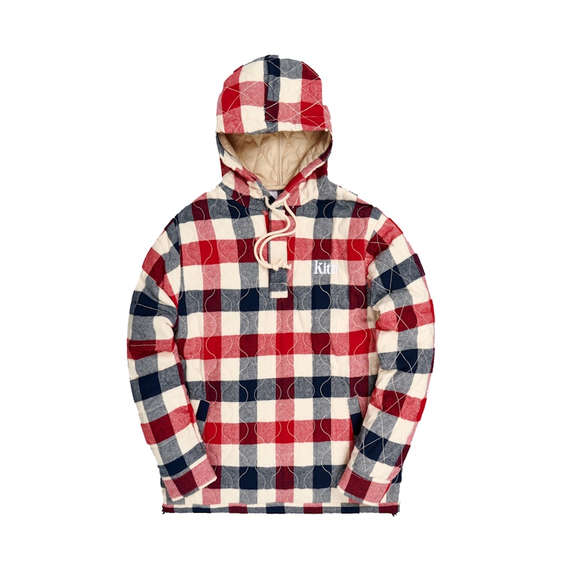 Kith Watts Flannel Quilted Hoodie Ivory Multi