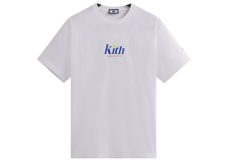 Kith Wilson Racquet Crew Logo Vintage Tee White Men's - SS23 - US