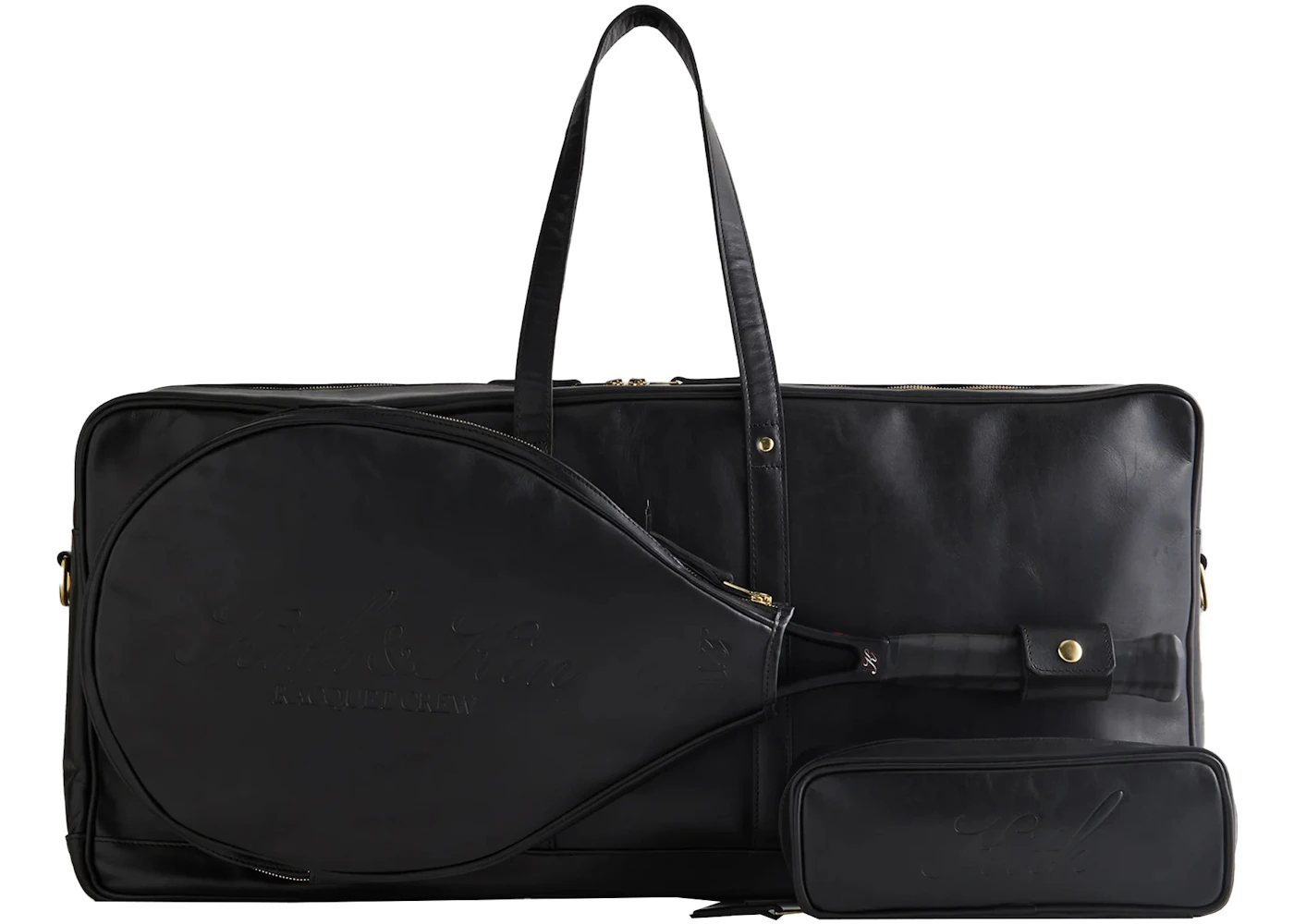 Kith Wilson Showmen Leather Tennis Bag Black SS23 US