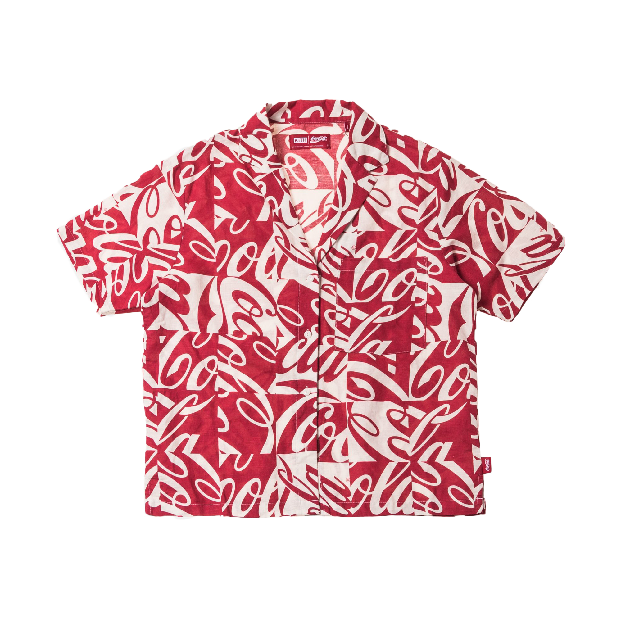 Kith Women x Coca-Cola Checkered Carla Button Up Red