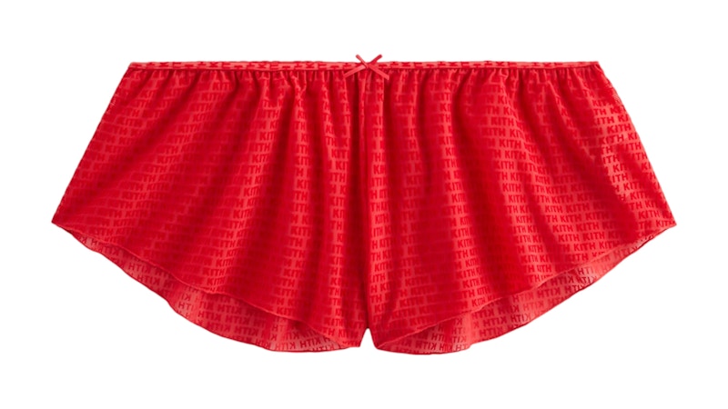 Kith donna Mesh Tap Shorty Set Cherry Bomb