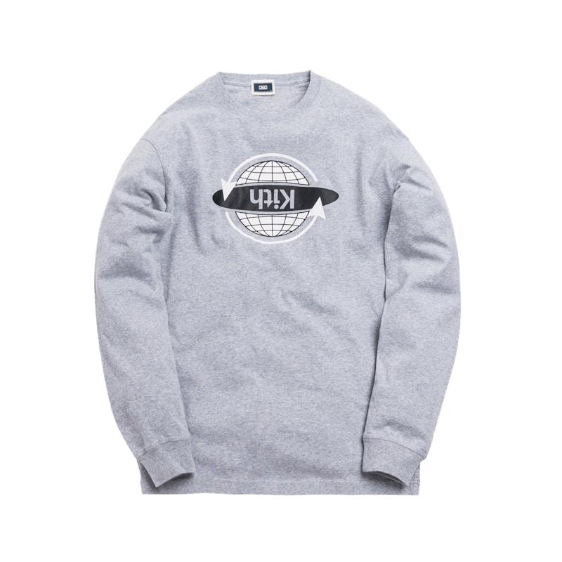 T-shirt L/S Kith Worldwide gris chiné