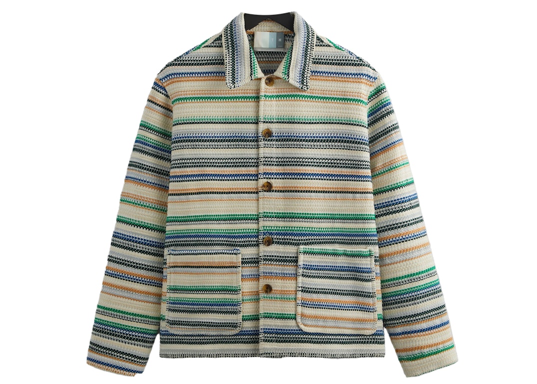 Pre-owned Kith Woven Stripe Coaches Jacket Current