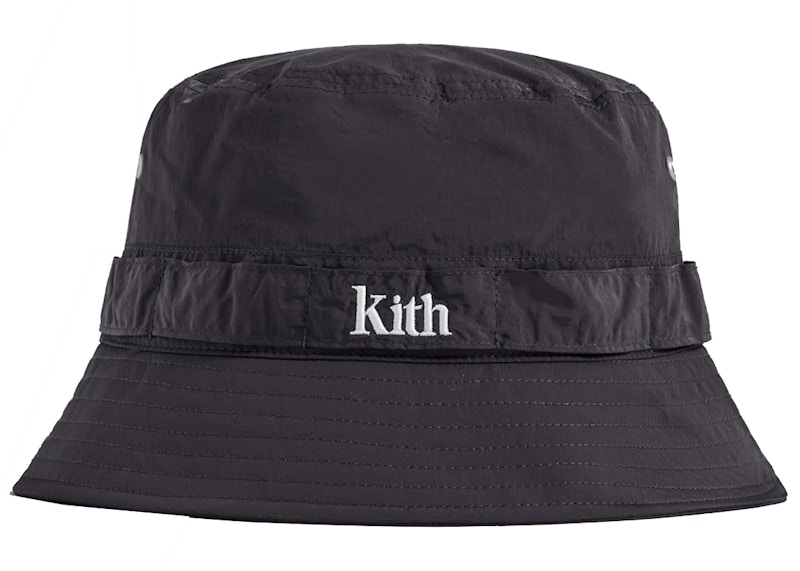 Kith Wrinkle Nylon Serif Bucket Hat Hat Battleship Men's - SS22 - US