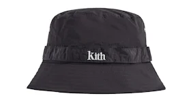 Kith Wrinkle Nylon Serif Bucket Hat Hat Battleship