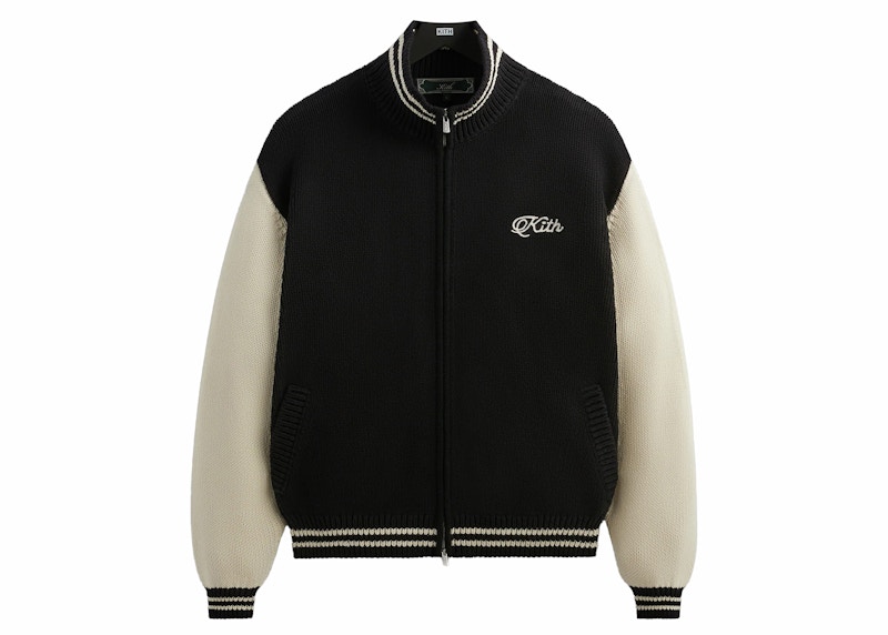 Kith Wyona Full Zip Varsity Sweater Black Men's - FW23 - US