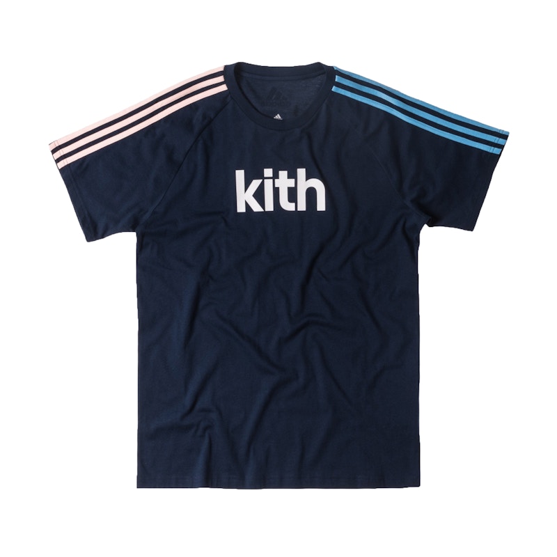 Kith adidas Soccer Flamingos Home Adi Logo Tee Navy Men's - SS17 - US