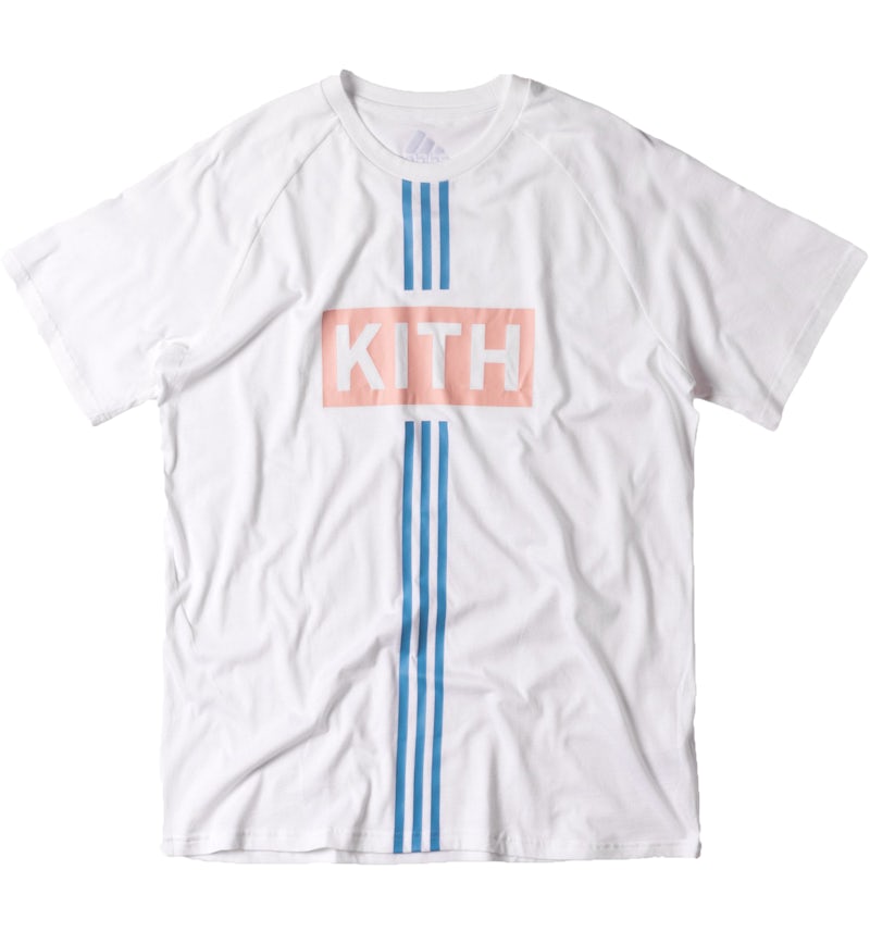 Kith adidas Soccer Flamingos Home Alternate Classic Logo Tee White
