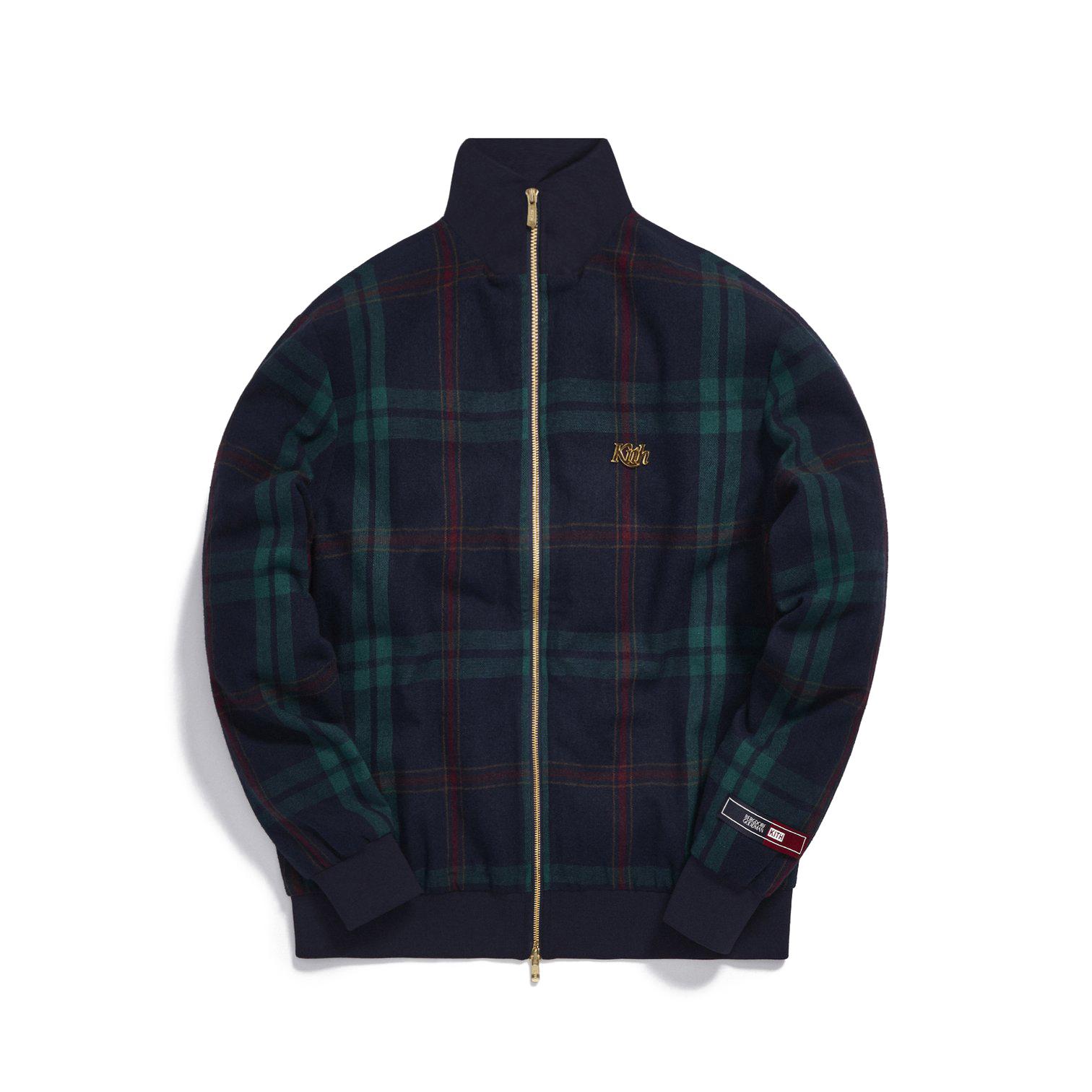 Kith for Bergdorf Goodman Lewis Track Jacket Navy/Green Plaid 