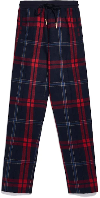 Kith for Bergdorf Goodman Lewis Track Pant Navy/Blue Plaid Men's - FW20 ...