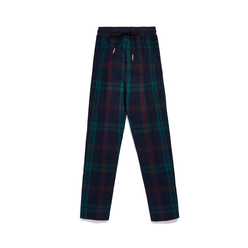 Kith for Bergdorf Goodman Lewis Track Pant Navy/Green Plaid - FW20