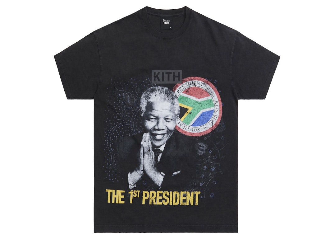 Pre-owned Kith For Mandela Day 2021 President Vintage Tee Black