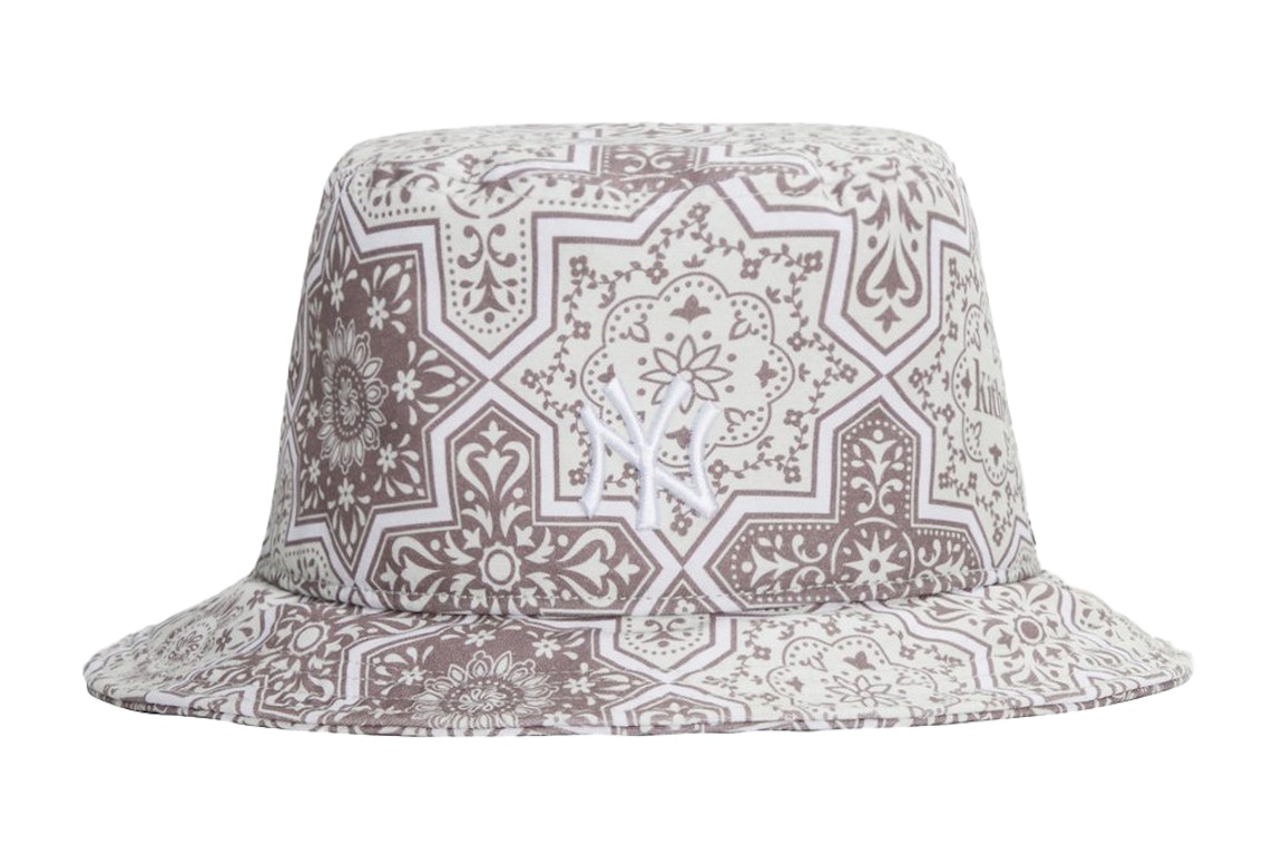 Pre-owned Kith For New Era & New York Yankees Moroccan Tile Bucket Hat Pink/multi