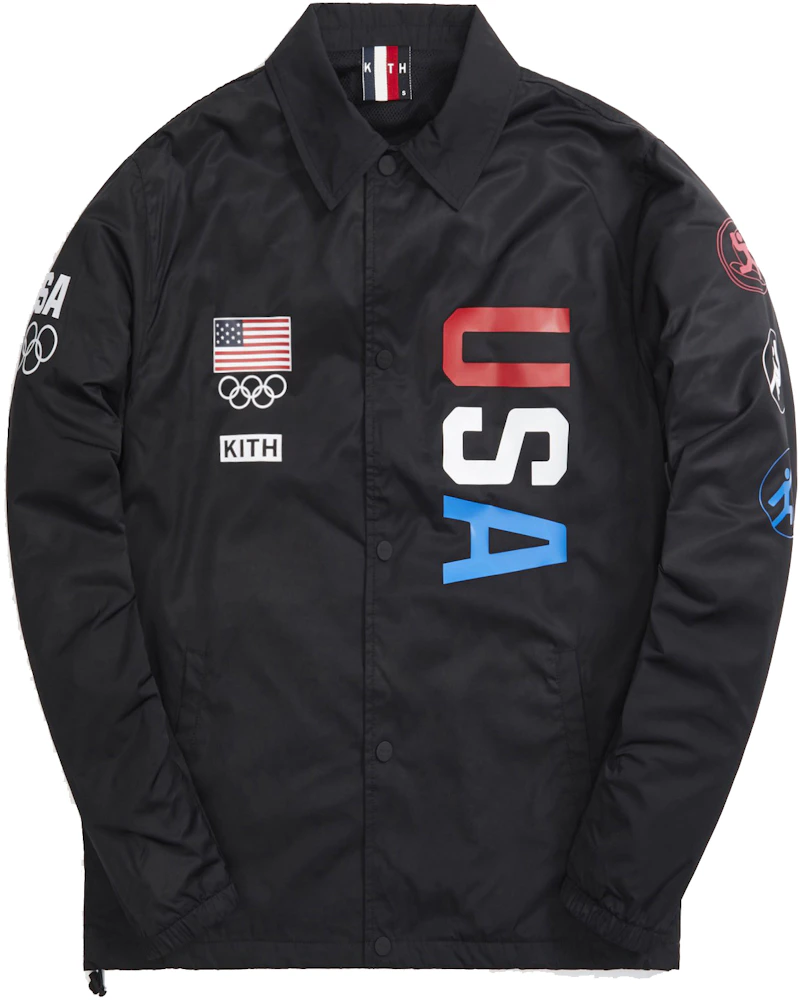 Kith for Team USA 5 Rings Coaches Jacket Black Men's - SS21 - GB