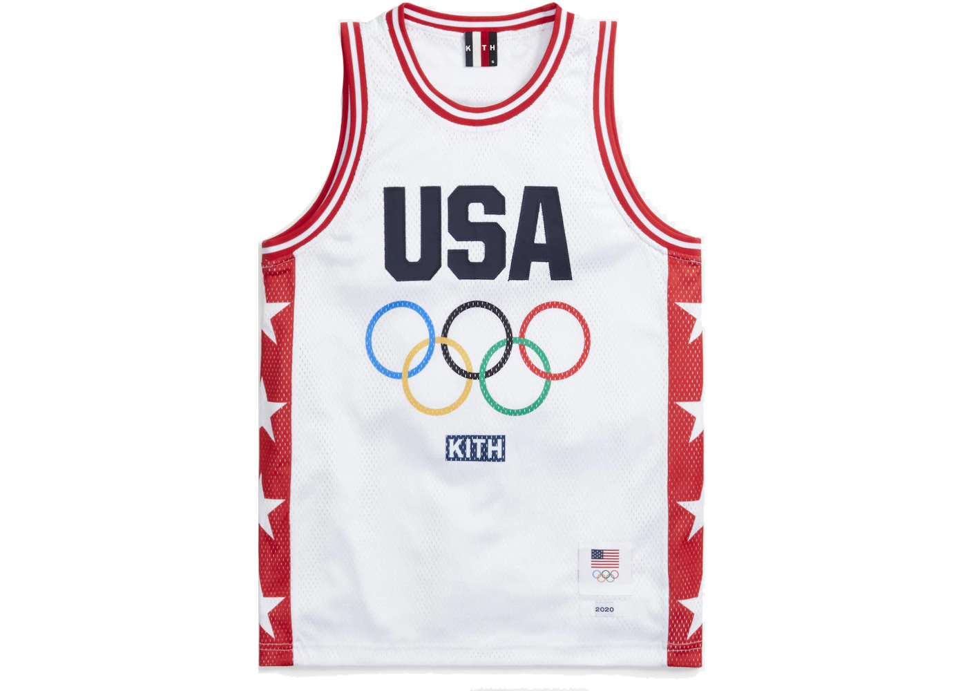 Kith For Team Usa Basketball Jersey White Ss21 Us Kith For Team Usa Basketball Jersey White Ss21 Us